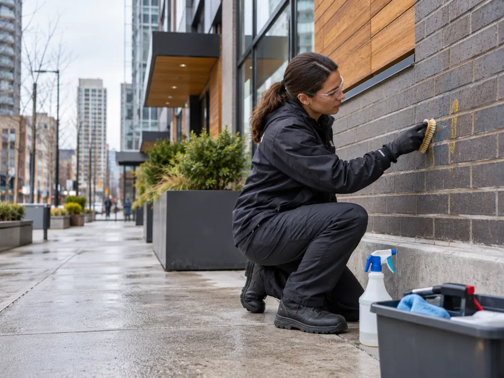 Enlèvement de graffitis à Toronto