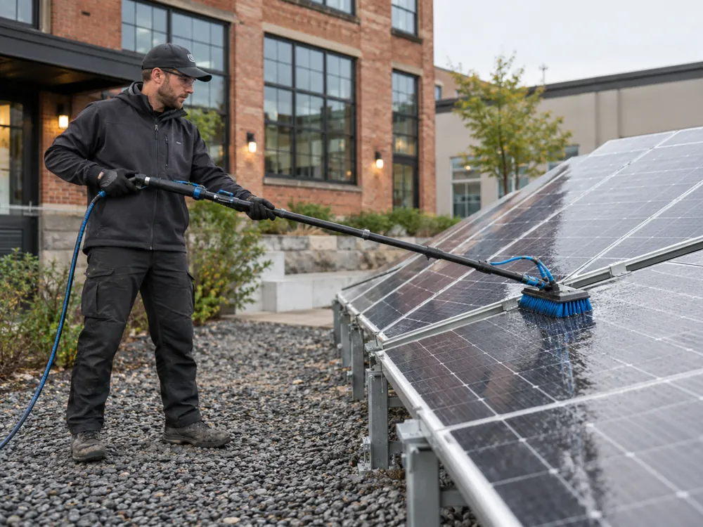 Nettoyage de panneaux solaires à North York