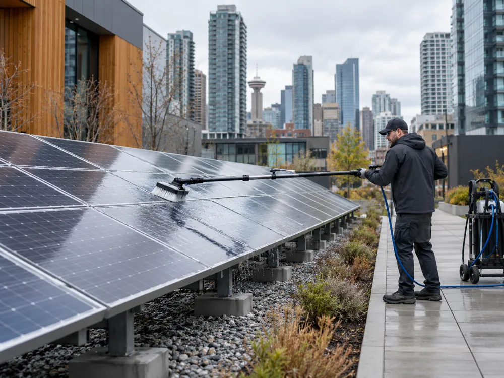 Nettoyage de panneaux solaires à Toronto