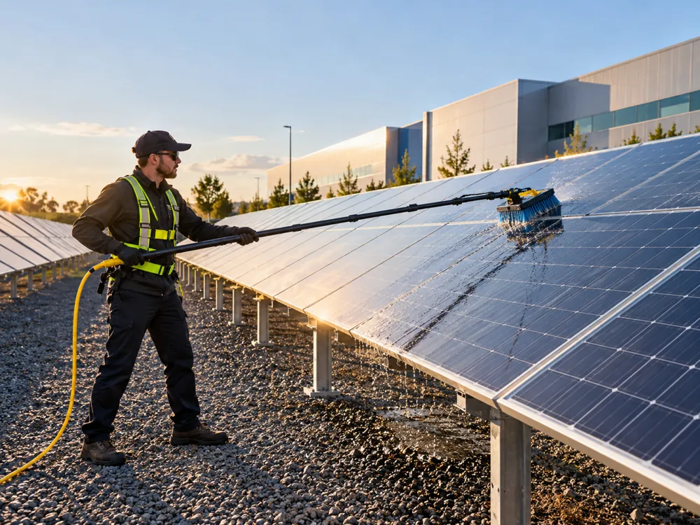 Nettoyage de panneaux solaires à Vaughan